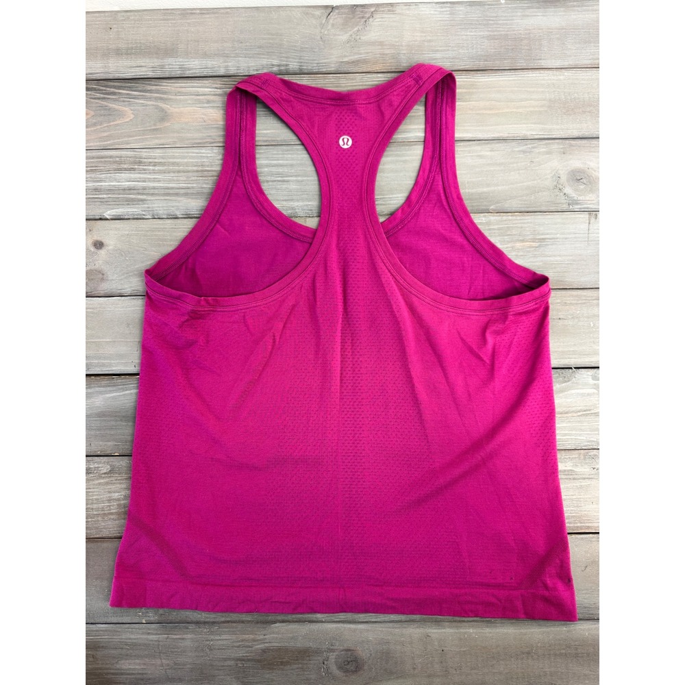 Lululemon Swiftly Tech Racerback Tank Top 2.0 Magenta Pink Size 8 Athletic Yoga - Picture 3 of 11
